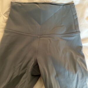 High-Waisted light blue Lululemon biking shorts